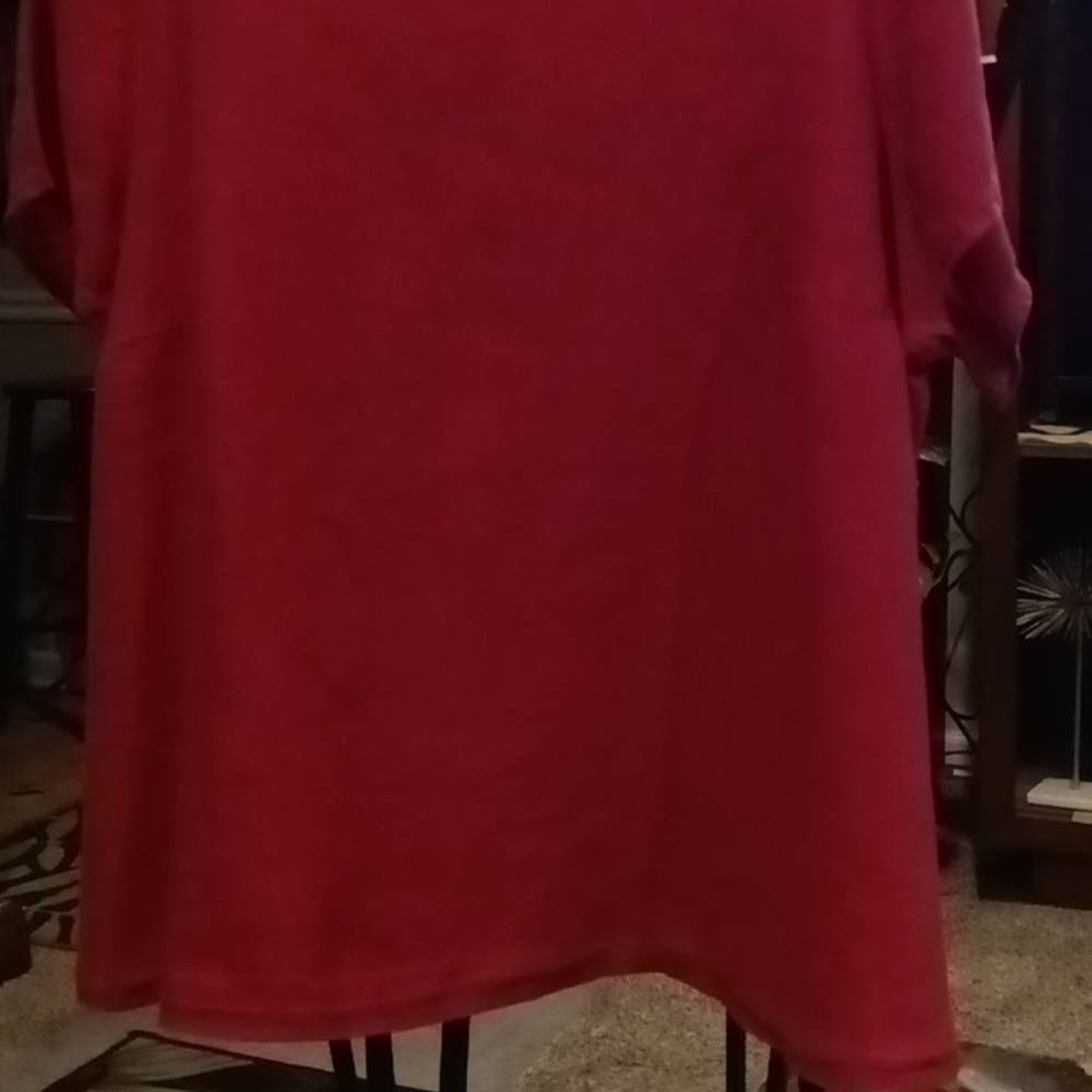FINAL PRICE FLAX s/s blouse with flared hem & rounded neckline Size 1G - Picture 4 of 7
